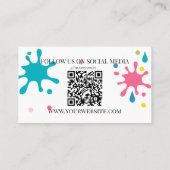 Craft Shop Verf Kunstenaarswerkplaats kinder Visitekaartje (Achterkant)