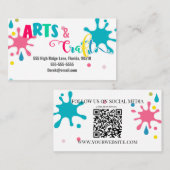 Craft Shop Verf Kunstenaarswerkplaats kinder Visitekaartje (Voorkant / Achterkant)