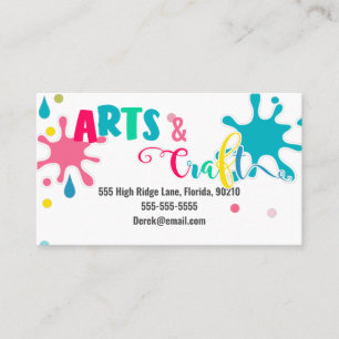 Craft Shop Verf Kunstenaarswerkplaats kinder Visitekaartje