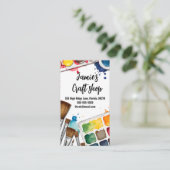 Craft Shop Verf Kunstenaarswerkplaats kinder Visitekaartje (Staand voorkant)