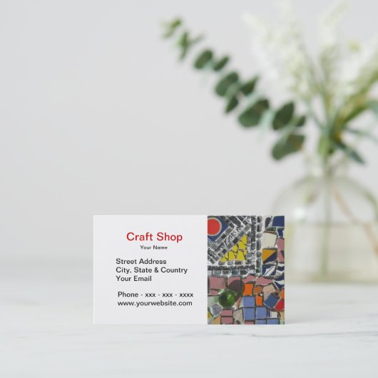 Craft Shop Visitekaartje (Staand voorkant)