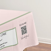 Craft Show Blush Green 52 x 70 QR Code Tafelkleed (Voorbeeld)