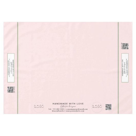 Craft Show Blush Sage 60 x 84 QR Code Tafelkleed (Voorkant (Horizontaal))