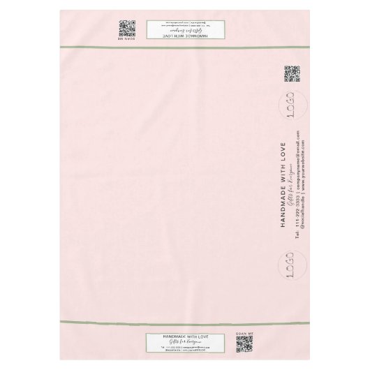Craft Show Blush Sage 60 x 84 QR Code Tafelkleed (Voorkant)
