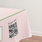 Craft Show Blush Sage 60 x 84 QR Code Tafelkleed (Voorbeeld)