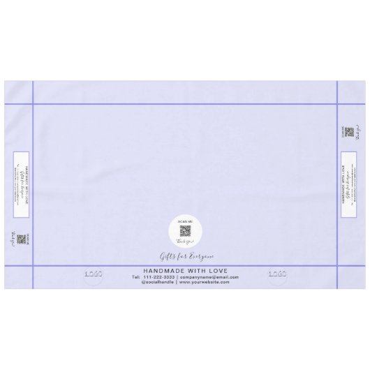 Craft Show Lavendel 60 x 104 QR Code Tafelkleed (Voorkant (Horizontaal))
