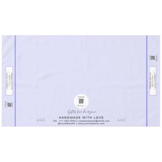 Craft Show Lavendel 60 x 104 QR Code Tafelkleed (Voorkant (Horizontaal))