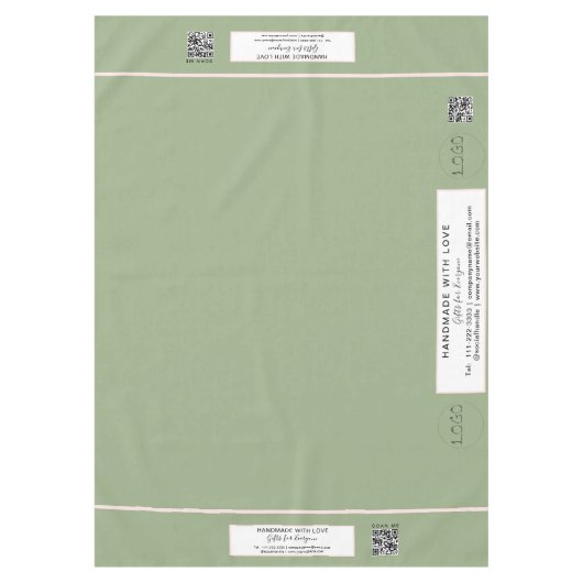 Craft Show Sage Blush Pink 60 x 84 QR Code Tafelkleed (Voorkant)