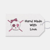Craft Skull - Breien & Haak (Haarstrik) Cadeaulabel (Voorkant (Horizontaal))