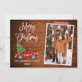 Craft Tape Calligrafie kerst Vrachthout Feestdagenkaart (Voorkant)