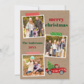 Craft Tape Red Truck Feestdagenkaart (Voorkant)