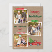 Craft Tape Red Truck Holiday Kraft Kaart (Voorkant)