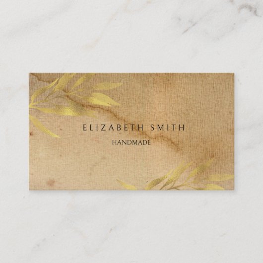 Craft Texture Gold Rustic Visitekaartje (Voorkant)