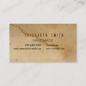 Craft Texture Rustic Visitekaartje (Achterkant)