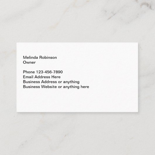 Craft Theme Trendy Two Side Visitekaartje (Achterkant)