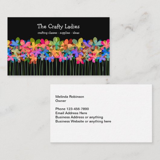 Craft Theme Trendy Two Side Visitekaartje (Voorkant / Achterkant)