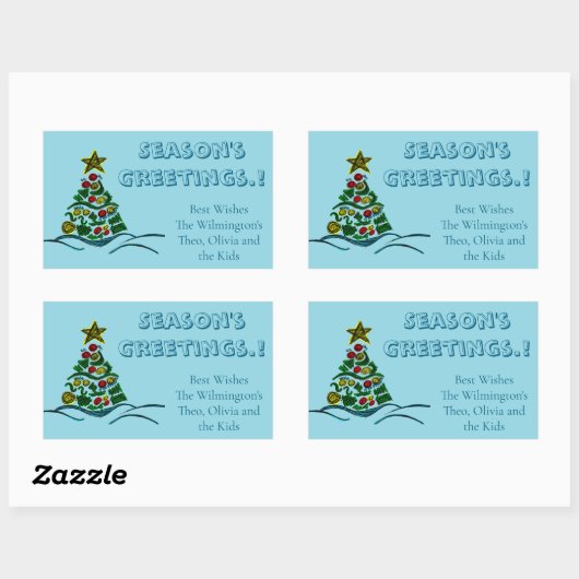 Craft Tree Kerstmis Rechthoekig Gift Label (Vel)