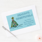 Craft Tree Kerstmis Rechthoekig Gift Label (Envelop)