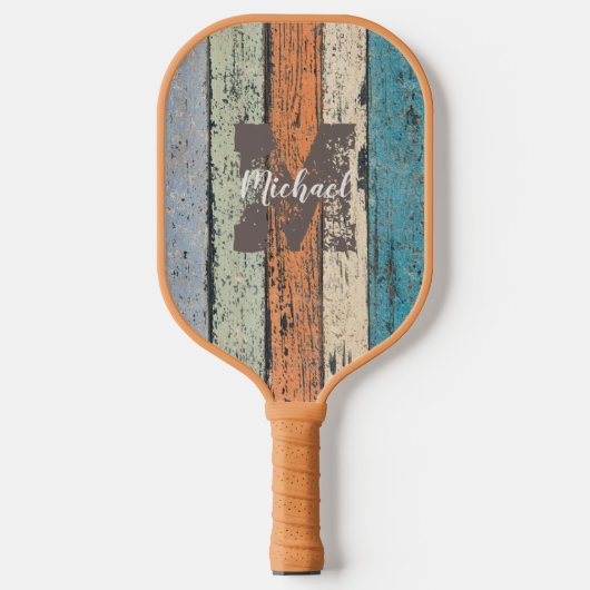 Craft uw spel: gepersonaliseerd rustiek hout pickleball paddle (Voorkant)