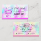 Craft Vinyl Rainbow Silhouette Cricut Waterverf B Visitekaartje (Voorkant / Achterkant)