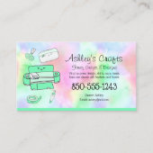 Craft Vinyl Rainbow Silhouette Cricut Waterverf Visitekaartje (Voorkant)