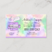 Craft Vinyl Rainbow Silhouette Cricut Waterverf Visitekaartje (Voorkant)