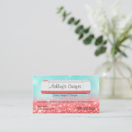 Craft Vinyl Visitekaartje - Silhouette Cricut (Staand voorkant)