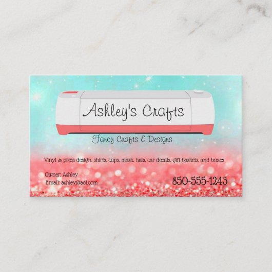 Craft Vinyl Visitekaartje - Silhouette Cricut (Voorkant)