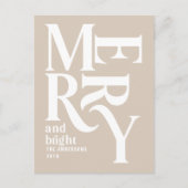 Craft  vrolijke kerstaankondiging feestdagenkaart (Voorkant)