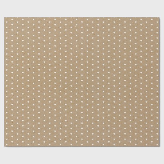 Craft White Heart Valentijnsdag Wrapping Paper Cadeaupapier (Vlak)