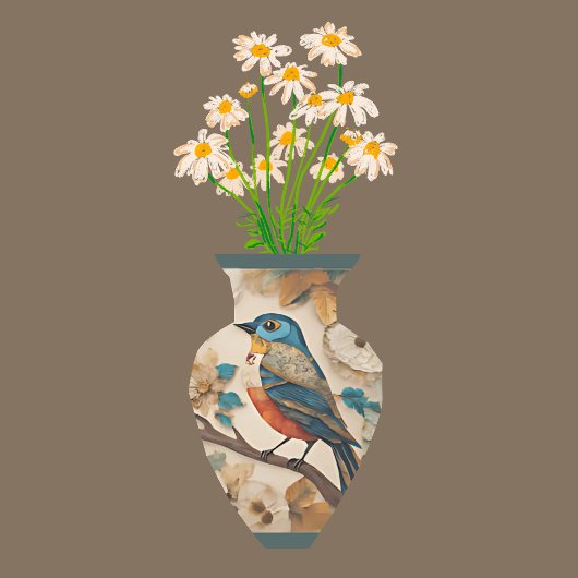 Crafted Bird op een vertakking Decoupage Tissuepapier