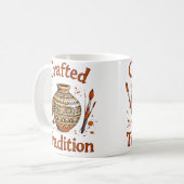Crafted Tradition Cultural Pottery Design Koffiemok (Voorkant links)