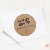 Crafted With Joy Kraft Personalized  Ronde Sticker (Envelop)