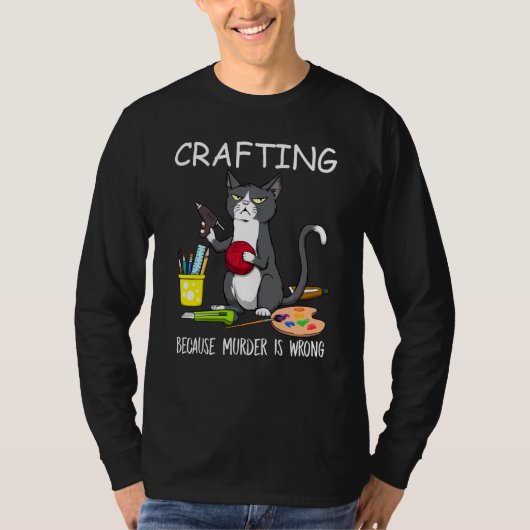 Craften omdat moord verkeerd is t-shirt (Voorkant)