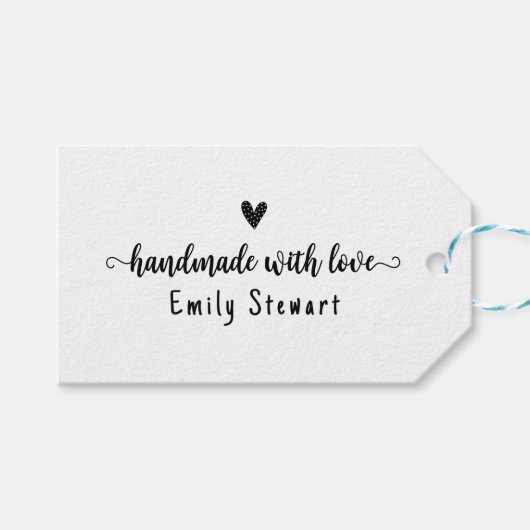 Crafter aangepast kledinglabel voor handgemaakt it cadeaulabel (Voorkant (Horizontaal))