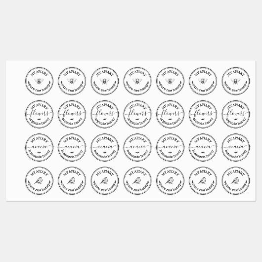 Crafter Business Artist Ronde strijkijzer op Logo Labels (Vel)