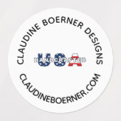 Crafter Business Artist Waterproof Label met VS (Design 1)