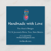 Crafter Handgemaakte Healing Handen Patroon Custom Vierkante Visitekaartje (Voorkant)