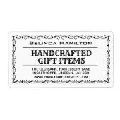 Crafter Product Name & Description on a Etiket (Voorkant)