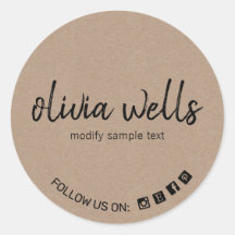 Crafter Script Font Kraft Social Media Pictogram