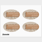 Crafters Floral Handgemaakte Promotie Ovale Sticker (Vel)