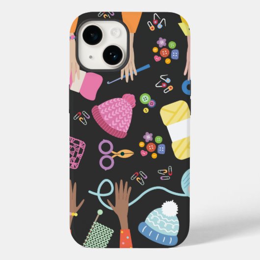 Crafters Haak en Brei Case-Mate iPhone Case (Achterkant)