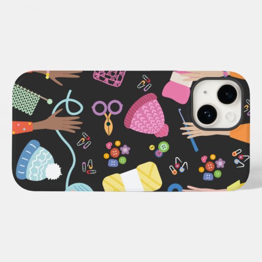 Crafters Haak en Brei Case-Mate iPhone Case (Achterkant (horizontaal))