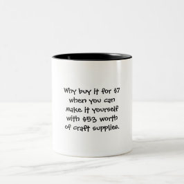 Crafters Humor Mug Coffee Cup Tweekleurige Koffiemok