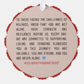 Crafting Change: Help Aids Day Awareness te bestri Ornament Kaart (Achterkant)