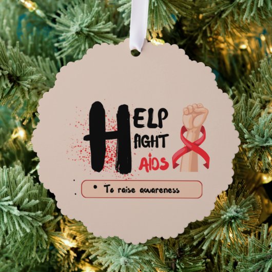 Crafting Change: Help Aids Day Awareness te bestri Ornament Kaart (Insitu (Drie))