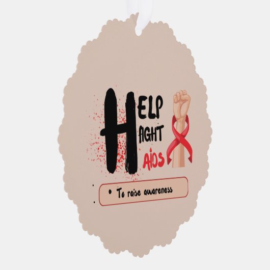 Crafting Change: Help Aids Day Awareness te bestri Ornament Kaart (Rechts)
