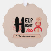 Crafting Change: Help Aids Day Awareness te bestri Ornament Kaart (Voorkant)
