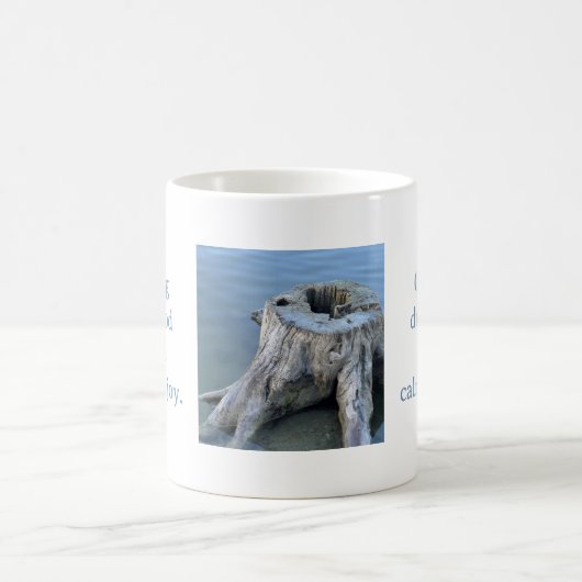 CRAFTING DRIFTWOOD BRINGS CALM AND JOY MUG KOFFIEMOK (Center)
