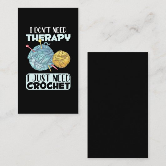 Crafting en Crochet verslaafd aan Yarn Lover Visitekaartje (Voorkant / Achterkant)